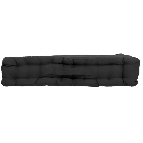 Coussin De Sol Uni En Pur Coton - 50x50x10 Cm - Gris Anthracite