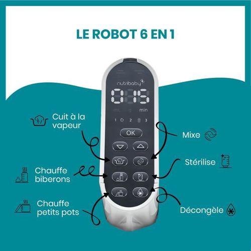 Robot Cuisine Bébé Nutribaby Industrial Grey