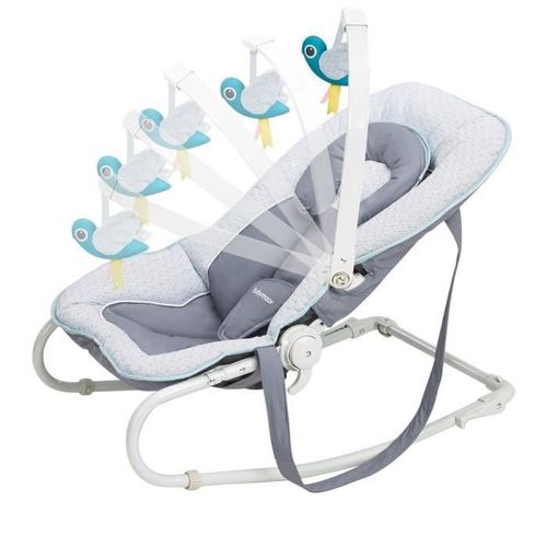 Transat Pour Bébé Graphik Bleu Et Gris
