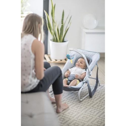 Transat Pour Bébé Graphik Bleu Et Gris