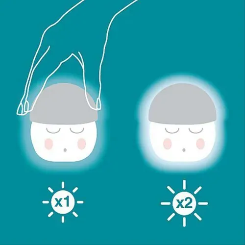 Veilleuse LED À Capteur Squeezy Gris Et Blanc