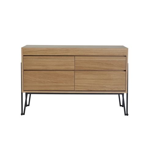 Meuble Sous Vasque En Bois Et Métal 4 Tiroirs L120 - Brighton