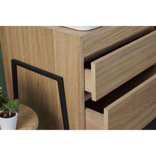 Meuble Sous Vasque En Bois Et Métal 4 Tiroirs L120 - Brighton