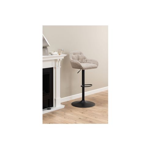 Tabourets De Bar En Tissu Pied Tulipe Métal Noir (lot De 2) Brook Tabouret BUT