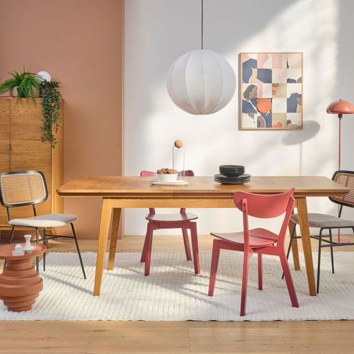 Table à Manger Extensible En Bois Massif Bronze 6/12 Places L160/240 - Mallet