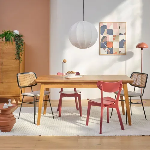 Table à Manger Extensible En Bois Massif Bronze 6/12 Places L160/240 - Mallet