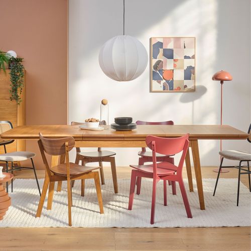 Table à Manger Extensible En Bois Massif Bronze 6/12 Places L160/240 - Mallet