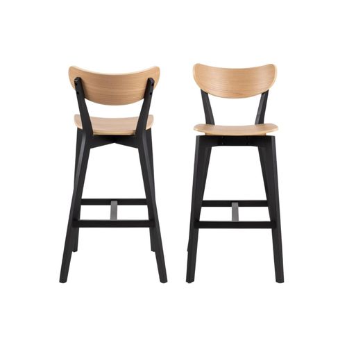 Table De Bar Et 4 Tabourets De Bar Scandinaves En Bois - Leta