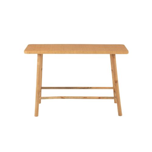 Console Rectangulaire En Pin Et Rotin Naturel - Laos