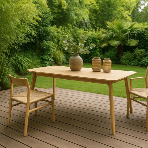 Table Indoor/outdoor Rectangulaire En Teck L240 10 Places - Calvi