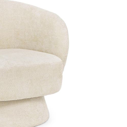 Fauteuil Pivotant Avec Pied Central En Tissu - Julio