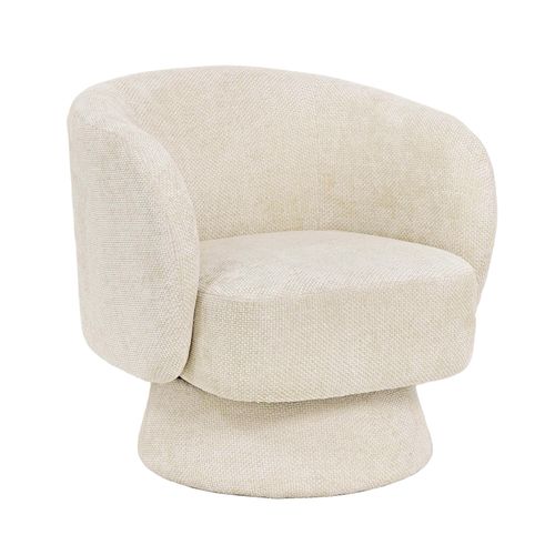 Fauteuil Pivotant Avec Pied Central En Tissu - Julio