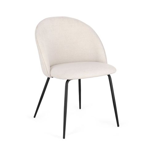 Chaises De Salle à Manger En Métal Et Tissu (lot De 4) - Diane