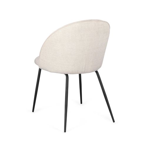 Chaises De Salle à Manger En Métal Et Tissu (lot De 4) - Diane