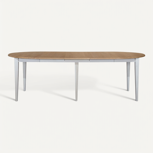 Table Ronde 6 Pieds Fuseau D105 + 3 Rallonges Bois - Victoria
