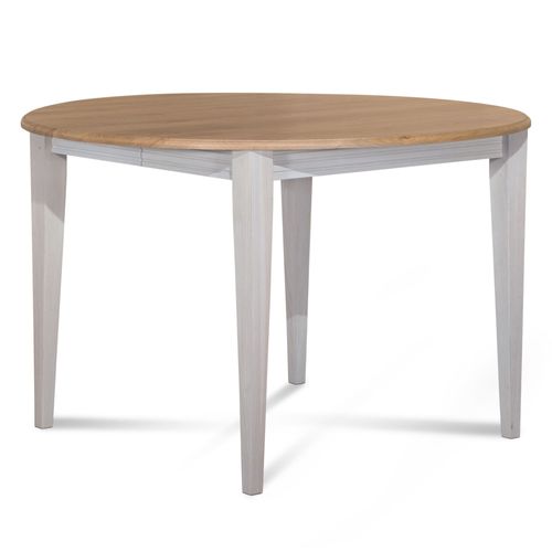 Table Ronde 6 Pieds Fuseau D105 + 3 Rallonges Bois - Victoria
