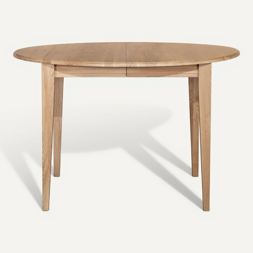 Table Ronde Extensible Bois D105 Avec 1 Allonge Et Pieds Fuseau - Victoria