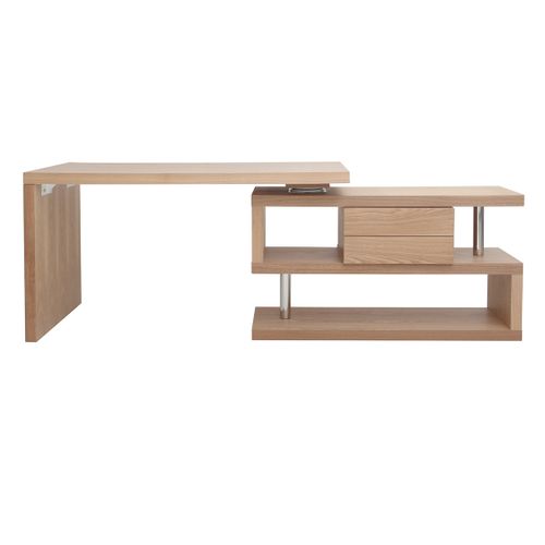 Caisson De Rangement 2 Tiroirs Bois Clair Frêne Max