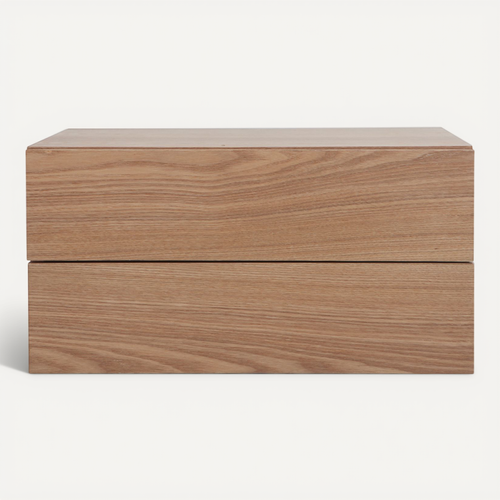 Caisson De Rangement 2 Tiroirs Bois Clair Frêne Max