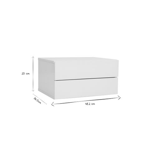 Caisson De Rangement 2 Tiroirs Bois Clair Frêne Max