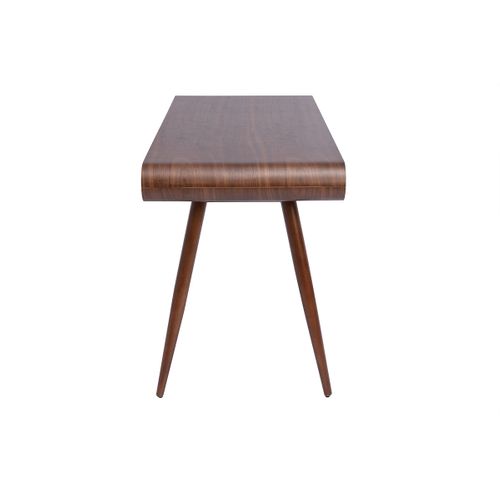Bureau Avec Rangements 2 Tiroirs Vintage Bois Foncé Noyer L120 Cm Bjorg
