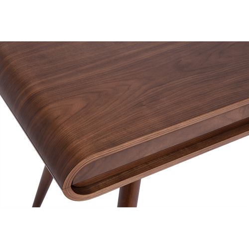 Bureau Avec Rangements 2 Tiroirs Vintage Bois Foncé Noyer L120 Cm Bjorg