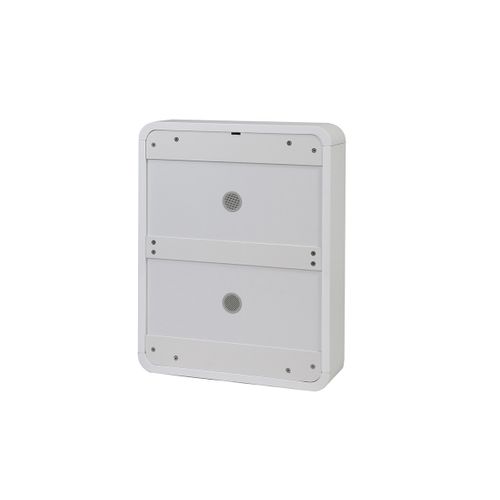 Meuble à Chaussures Design Finition Blanc Brillant 2 Tiroirs L66 Cm Kopen