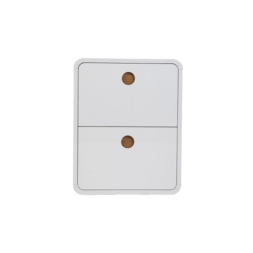 Meuble à Chaussures Design Finition Blanc Brillant 2 Tiroirs L66 Cm Kopen