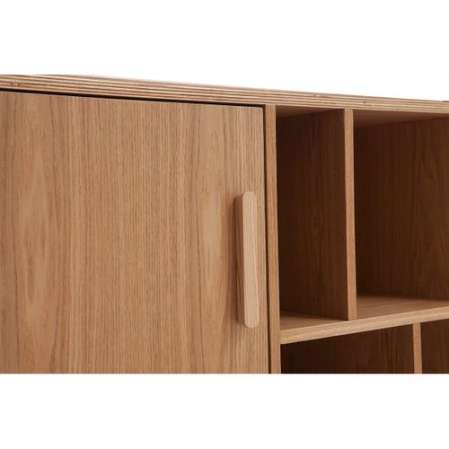 Buffet Scandinave En Bois Clair 2 Portes L122 Cm Hallen