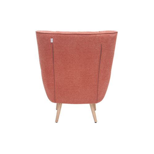 Fauteuil Scandinave En Tissu Effet Velours Texturé Terracotta Avery - Miliboo et Stéphane Plaza