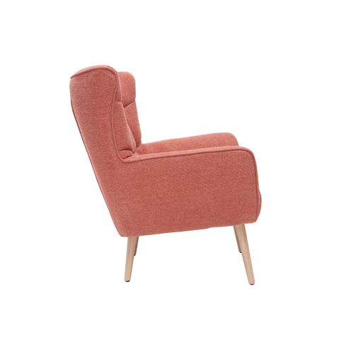 Fauteuil Scandinave En Tissu Effet Velours Texturé Terracotta Avery - Miliboo et Stéphane Plaza