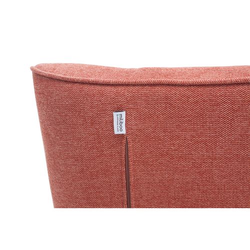 Fauteuil Scandinave En Tissu Effet Velours Texturé Terracotta Avery - Miliboo et Stéphane Plaza