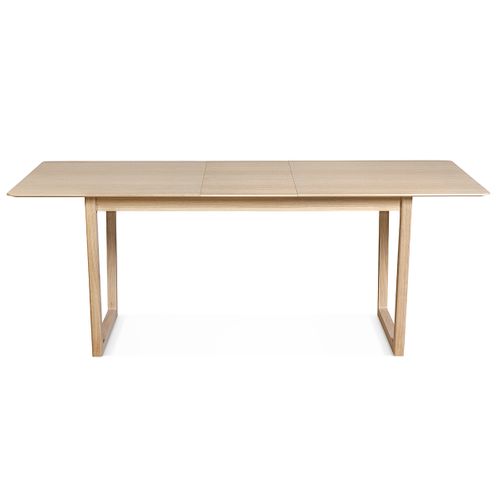 Table Extensible Rallonges Intégrées Rectangulaire Bois Clair Chêne ...