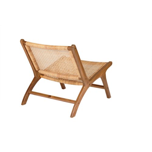 Fauteuil Ethnique En Bois Teck Massif Et Cannage En Rotin Naturel Hamma