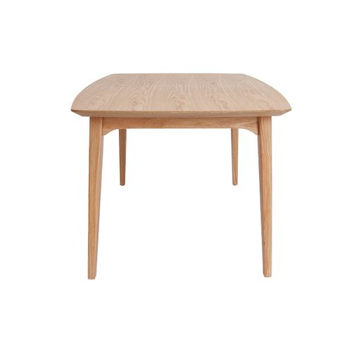 Table Extensible Rallonges Intégrées Rectangulaire En Bois Clair L180-230 Cm Fifties