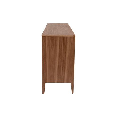 Buffet En Bois Foncé Noyer 2 Portes 3 Tiroirs 180 Cm Benja
