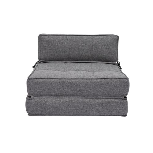 Chauffeuse 1 Place Convertible En Tissu Gris Katy