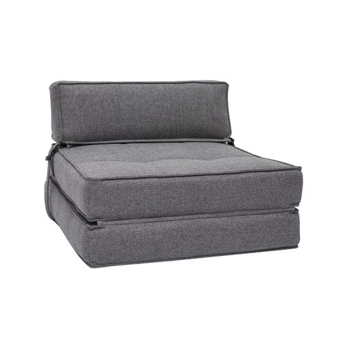 Chauffeuse 1 Place Convertible En Tissu Gris Katy