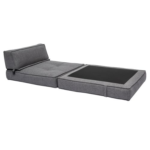 Chauffeuse 1 Place Convertible En Tissu Gris Katy