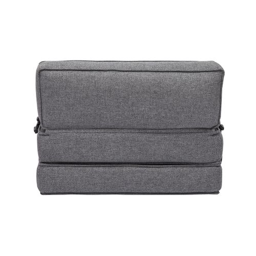 Chauffeuse 1 Place Convertible En Tissu Gris Katy
