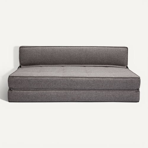 Chauffeuse 2 Places Convertible En Tissu Taupe Katy