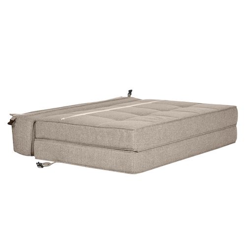 Chauffeuse 2 Places Convertible En Tissu Taupe Katy