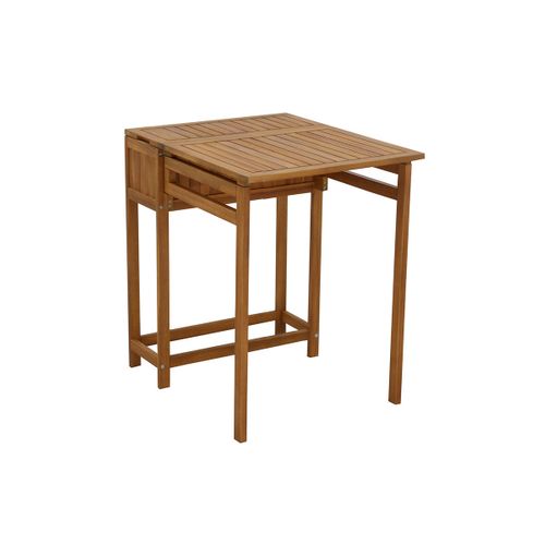 Ensemble de balcon pliable en bois massif Prado avec rangement