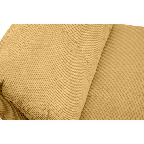 Chauffeuse 1 Place Convertible En Tissu Velours Côtelé Jaune Curry Spencer