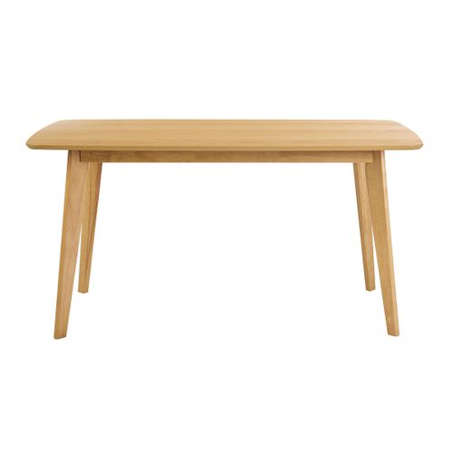 Table à Manger Rectangulaire Scandinave Bois Clair Chêne L150 Cm Leena