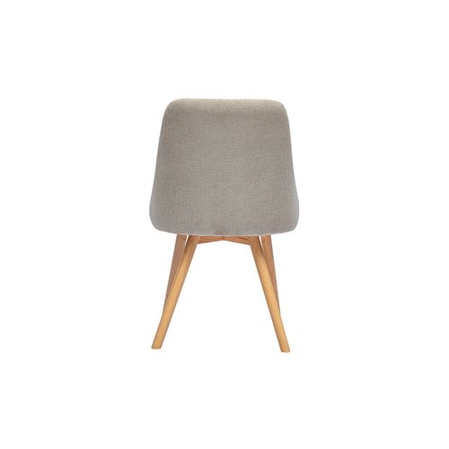 Chaises Scandinaves En Tissu Chenille Beige Et Bois Clair (lot De 2) Hasta