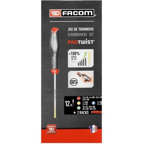 Jeu De Tournevis Protwist 12 Pièces – Plats/phillips/pozidriv/torx, Rack Pp