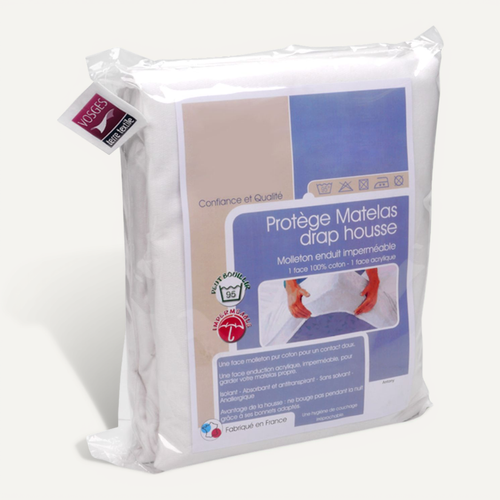 Protège Matelas Imperméable Antony 80x190 Cm Bonnet 23 Cm Coton