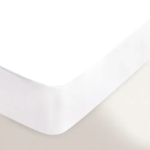 Protège Matelas Antonin 140x210 Cm Bonnet 40 Cm Molleton 220 G/m² Absorbant Blanc