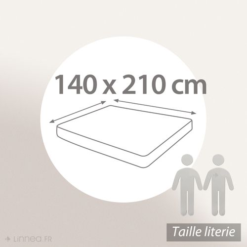 Protège Matelas Antonin 140x210 Cm Bonnet 40 Cm Molleton 220 G/m² Absorbant Blanc